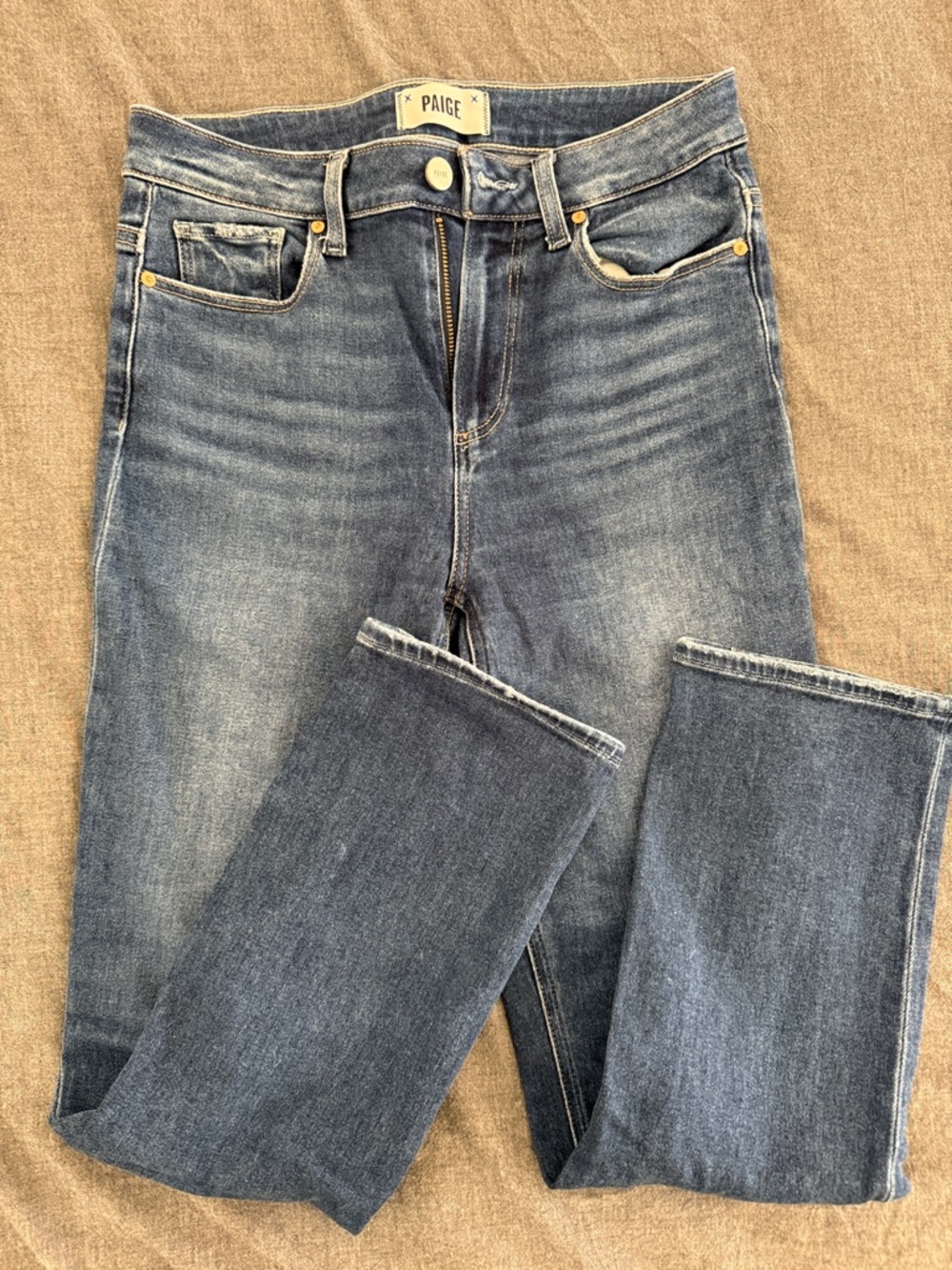 PAIGE Cindy Crop Jeans in Medium Blue Wash size 26